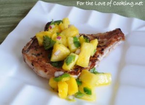 Blackened Pork Chops with Pineapple-Mango Salsa