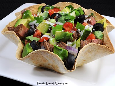 Flank Steak and Avocado Taco Salad