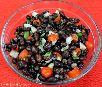 Black Beans with Tomato, Onions, Cilantro, and Garlic