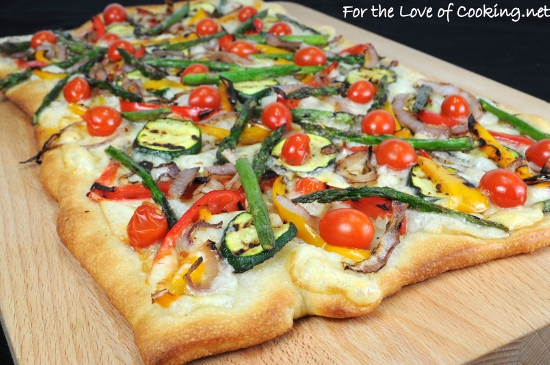 Grilled Vegetable and Smoked Fontina Pizza