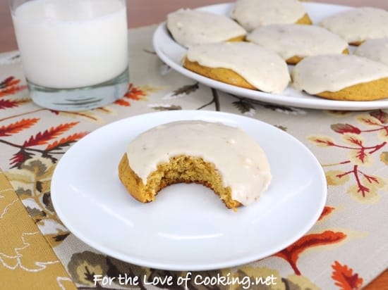 Pumpkin Cookies with Browned Butter Icing