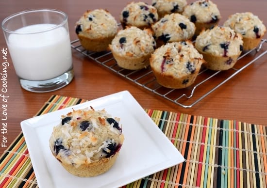 Toasted Coconut and Blueberry Muffins