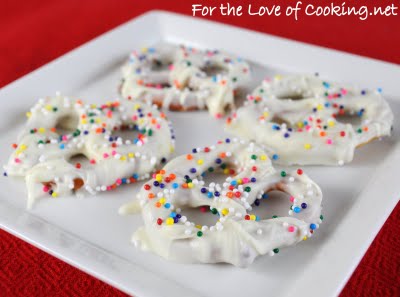 White Chocolate Dipped Pretzels