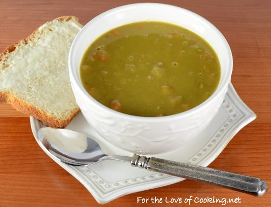 Slow Simmered Split Pea and Ham Soup