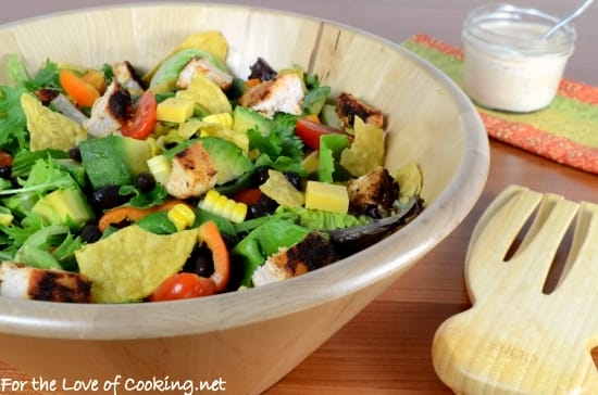 Blackened Chicken Salad with Chipotle Ranch Dressing
