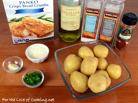 Parmesan and Panko Roasted Baby Potatoes