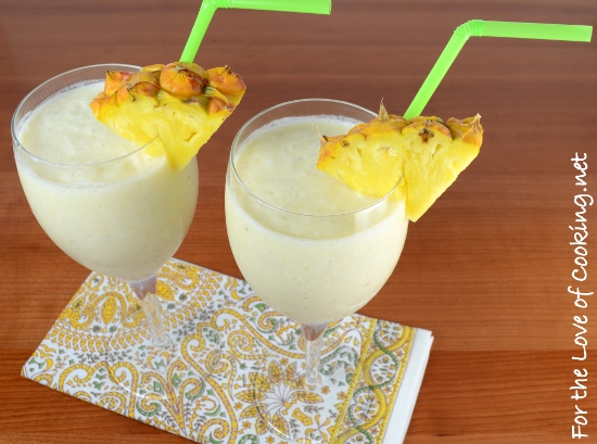 Tropical Smoothie with Pineapple, Coconut, and Banana