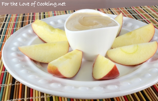 Peanut Butter and Honey Yogurt Dip with Apple Slices