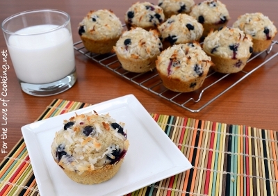 Toasted Coconut and Blueberry Muffins