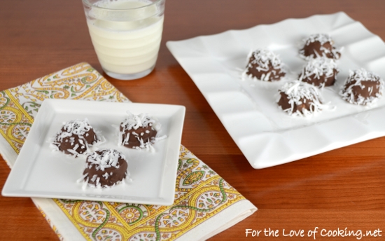 Frozen Chocolate Covered Banana Slices Topped with Coconut