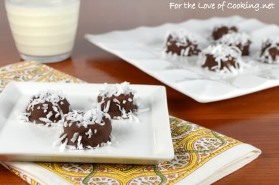 Frozen Chocolate Covered Banana Slices Topped with Coconut