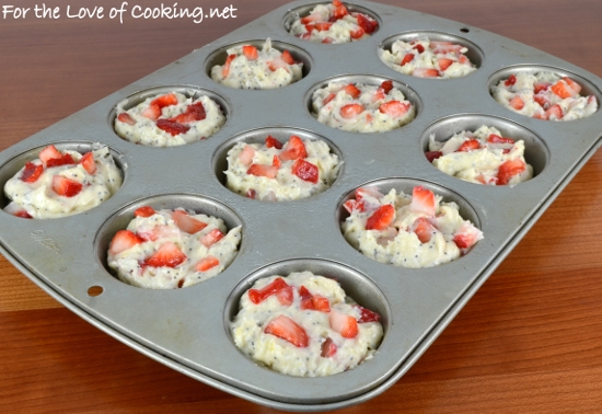 Strawberry Lemon Poppy Seed Muffins