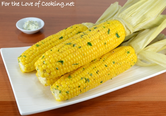Oven Roasted Corn on the Cob with Garlic Butter