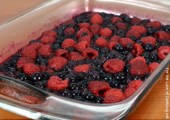 Roasted Raspberries and Blueberries with Vanilla Bean