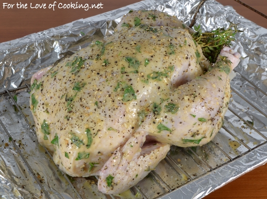 Mustard, Lemon, and Herb Slow Roasted Chicken
