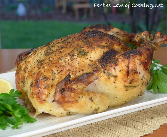 Mustard, Lemon, and Herb Slow Roasted Chicken