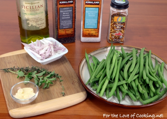 Roasted Green Beans with Herbs, Shallots, and Garlic