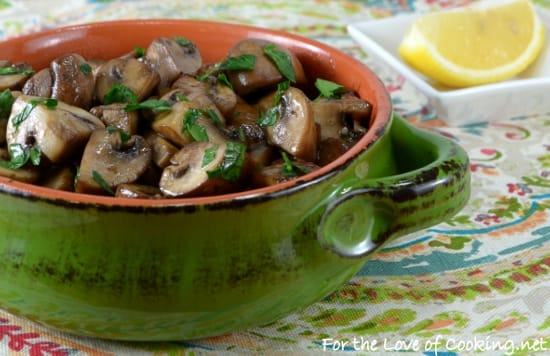 Mushroom Sauté with Lemon and Garlic 
