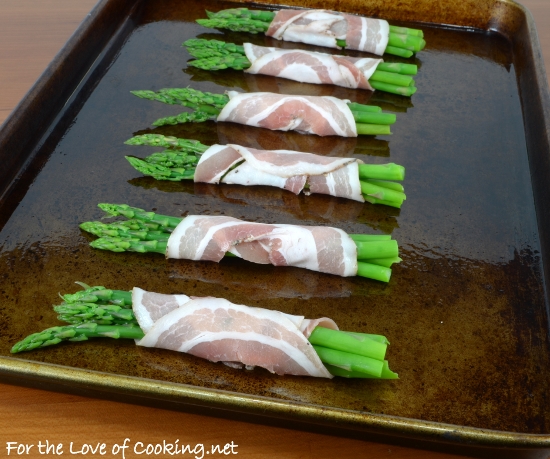 Pancetta Wrapped Asparagus Bundles with Gruyere