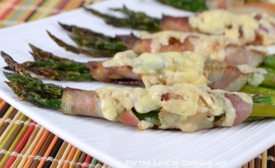 Pancetta Wrapped Asparagus Bundles with Gruyere