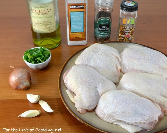 Herb-Shallot Roasted Chicken Thighs