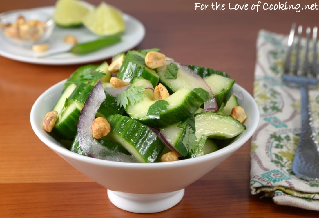 Thai Cucumber Salad with Peanuts For the Love of Cooking