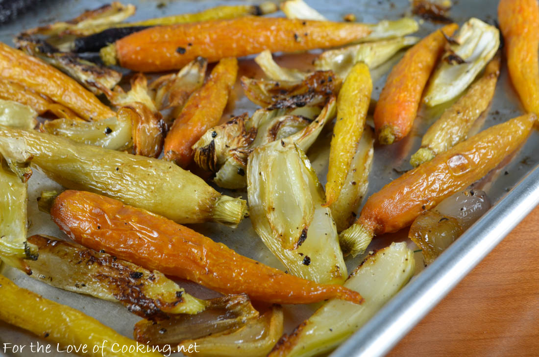 Roasted Baby Carrots, Fennel, and Shallots