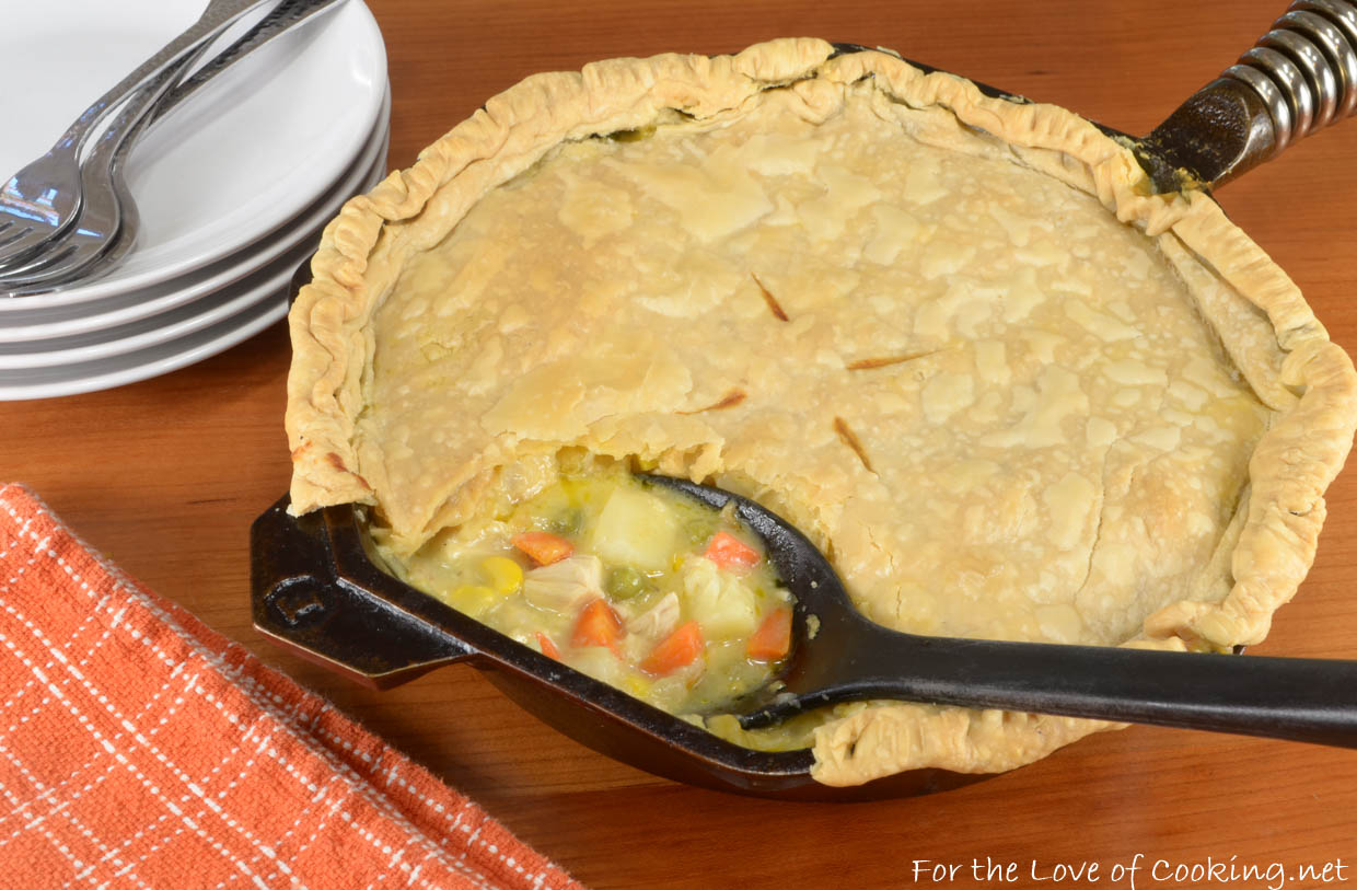 Cast Iron Skillet Chicken Pot Pie | For the Love of Cooking