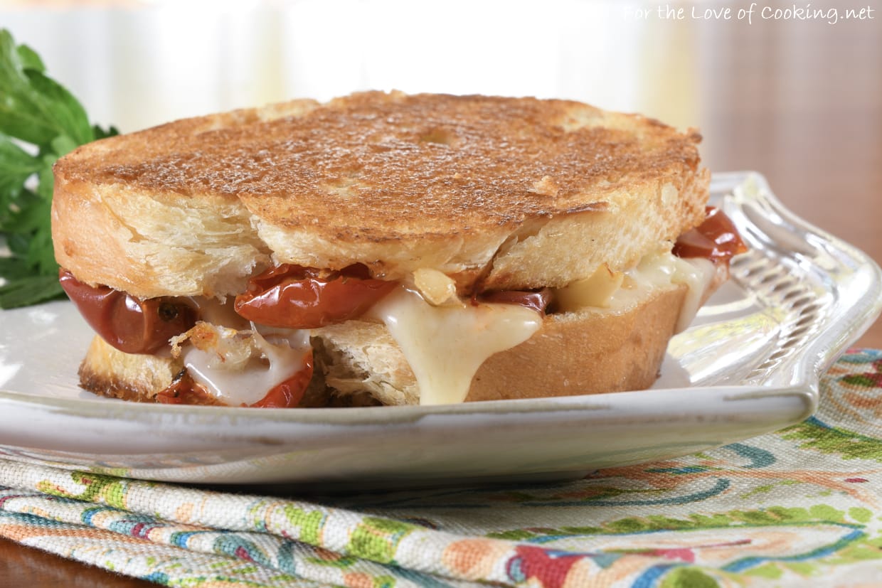 Gruyere, Slow Roasted Tomato, and Caramelized Onion Grilled Cheese
