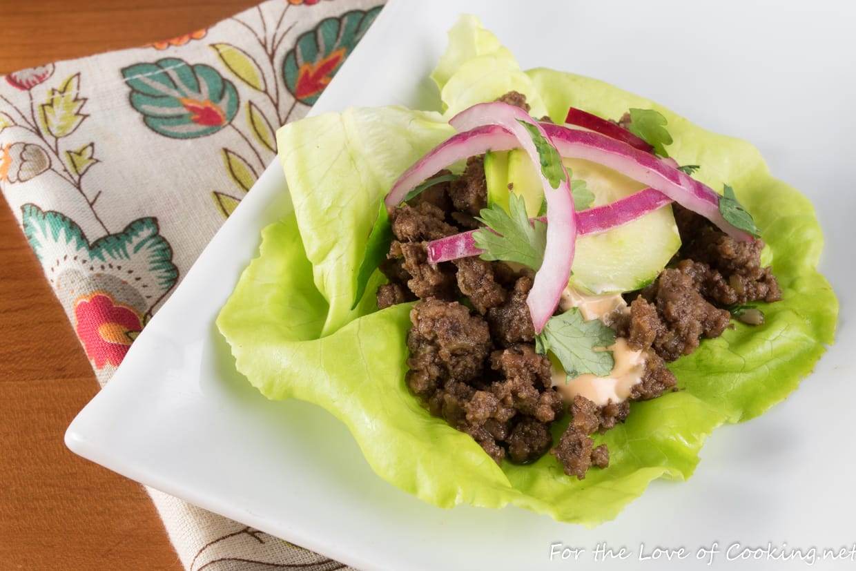 Korean Ground Beef Lettuce Wraps For the Love of Cooking