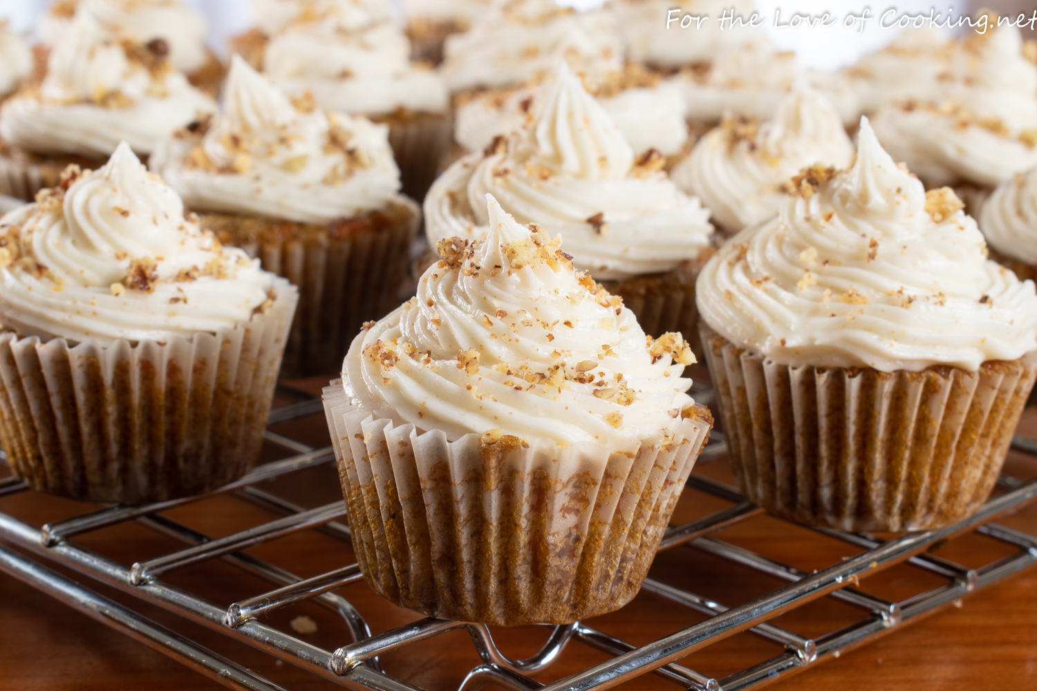 Mini Carrot Cake Cupcakes with Brown Butter Frosting
