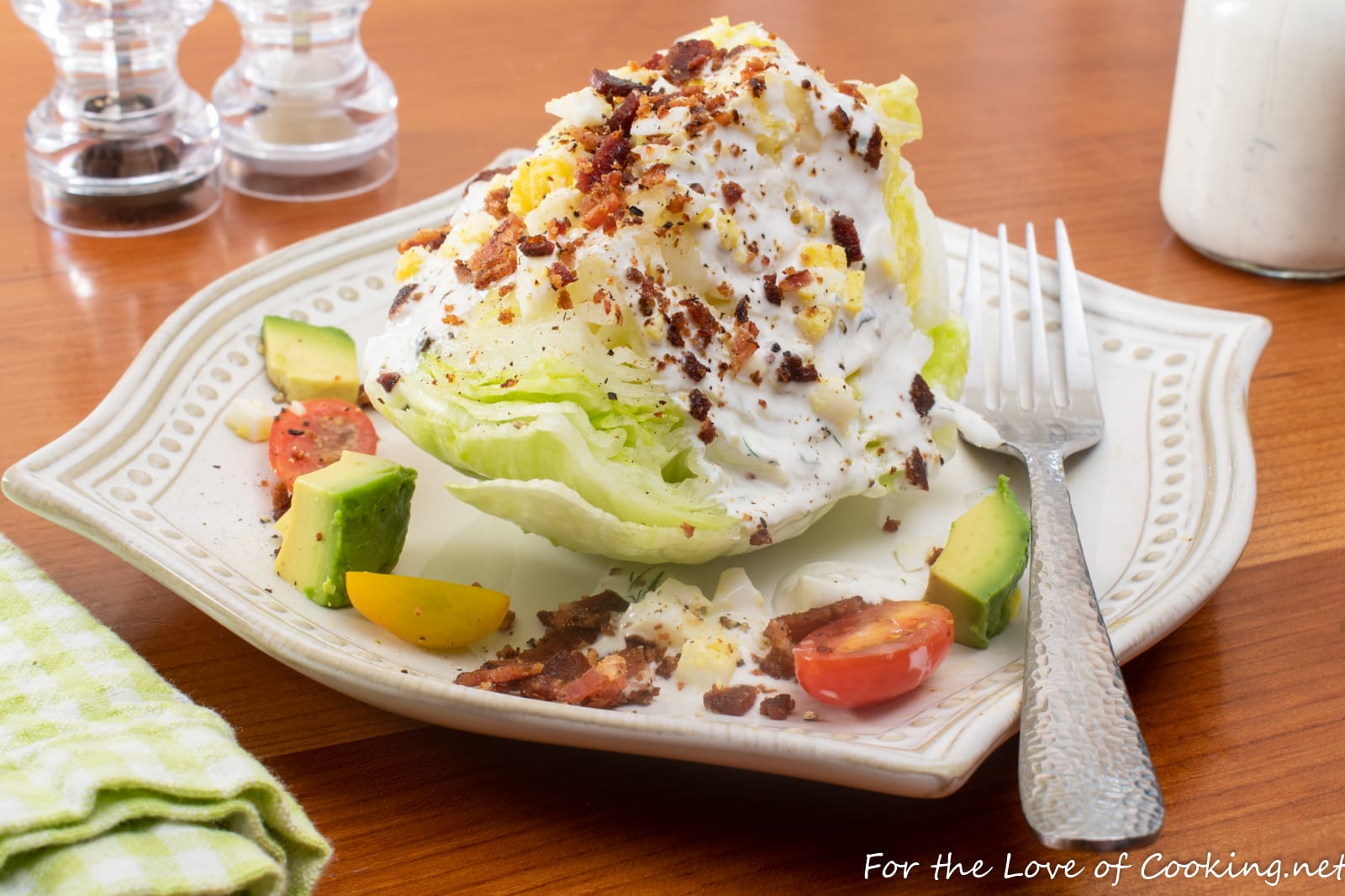 Loaded Wedge Salad with Herb Buttermilk Dressing