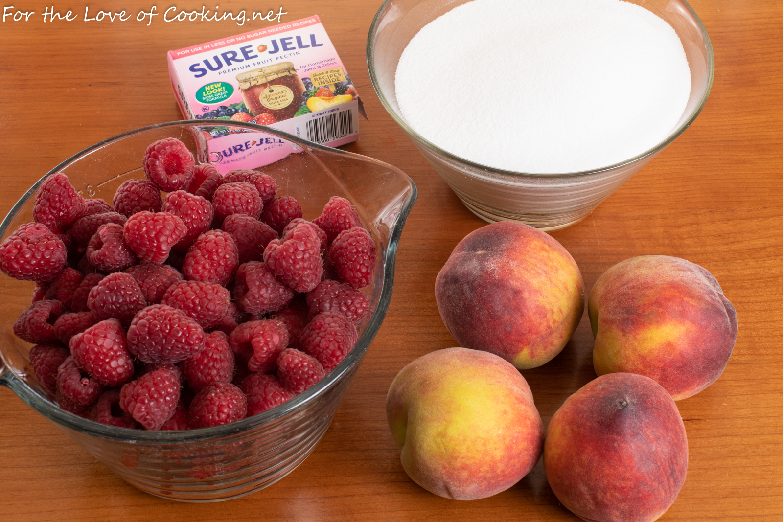 Raspberry-Peach Freezer Jam